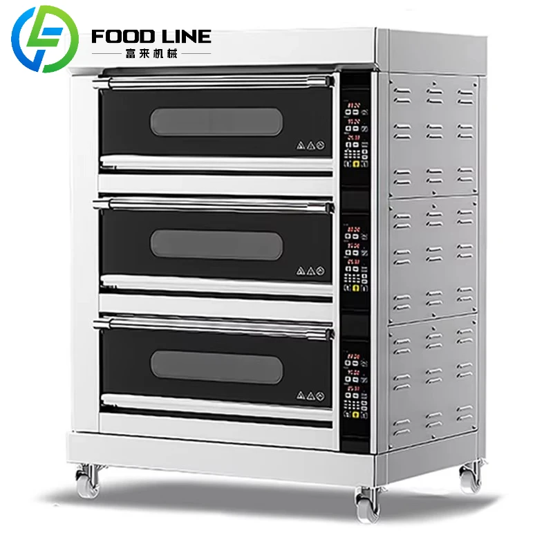 

Custom Electric Commercial Deck Oven Gas Bakery Steam Deck Oven Professional Baking Equipment