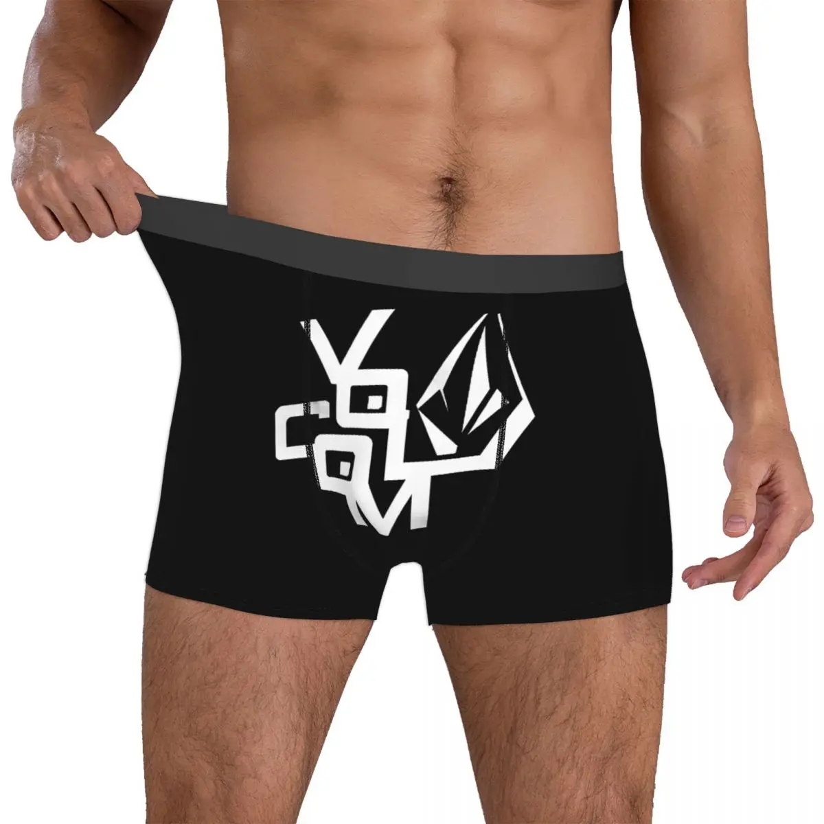 V-volcom Logo Men Underwear Boxer Briefs Shorts Panties Novelty Soft Underpants for Homme S-XXL