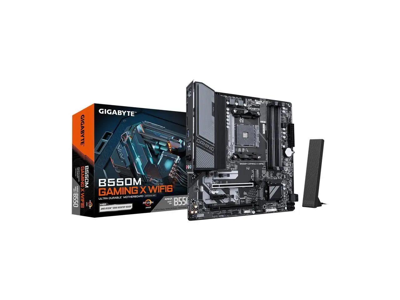 Motherboard CPU Memory Combo -  GIGABYTE B550M GAMING X WIFI6 Bundle with  AMD Ryzen 5 5500  and Team Group TF3D416G3200HC16FDC01