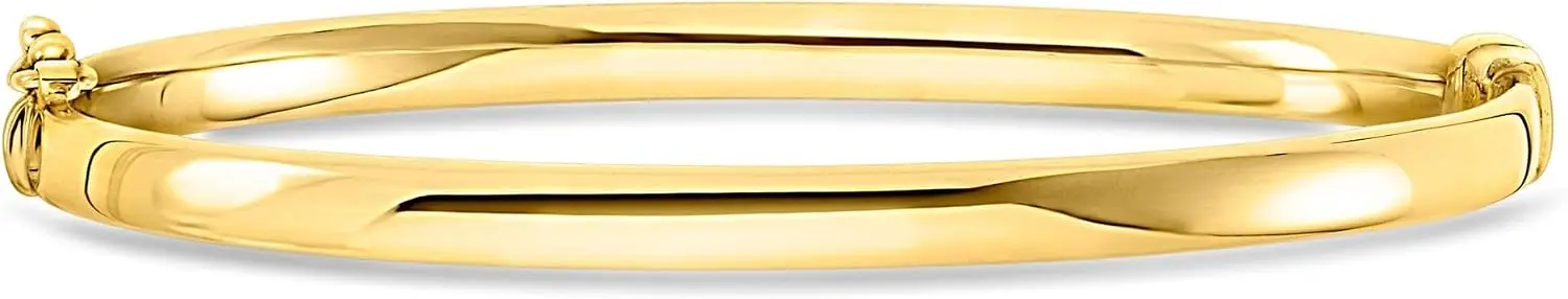 4mm 18kt Gold Over Sterling Bangle Bracelet