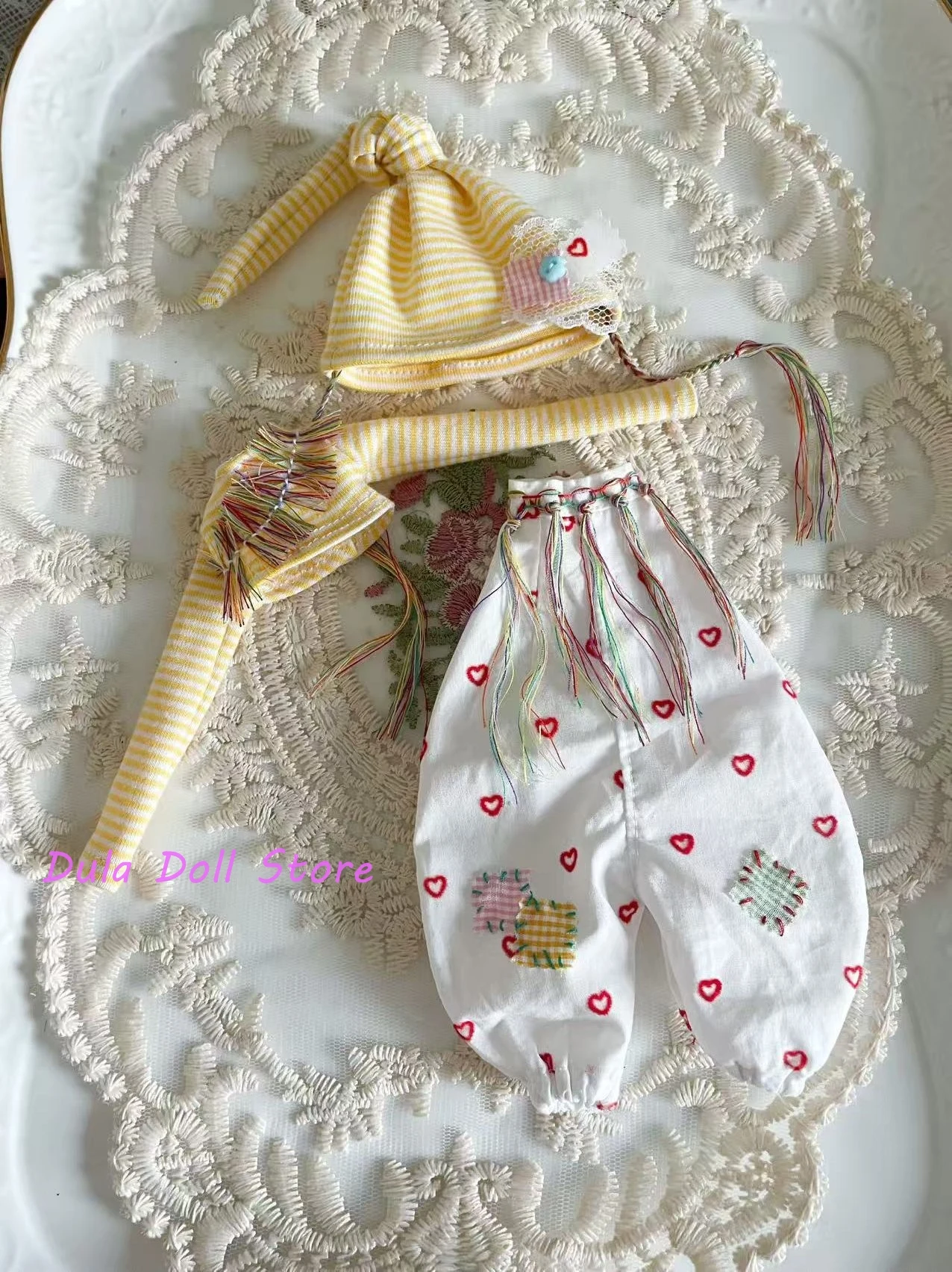 Dula ドール服 ショートトップ 長袖 ワイドレッグパンツ カジュアル衣装 ブライス ob24 ob22 ICY JerryB 1/6 ドールアクセサリー