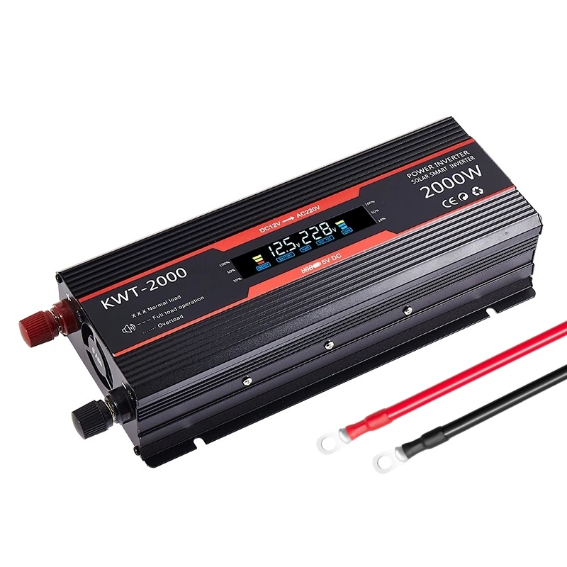 Inverter 12v 220v Solar Inverter 600W 1200W 2000W Portable Voltage Transformer Auto Charger Converter Car Power Inverter