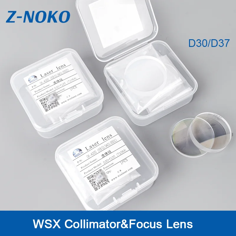 ZNOKO WSX Original Collimator Lens&Focus Lens D30 F75/100/125/150mm For WSX Fiber Laser Cutting Head