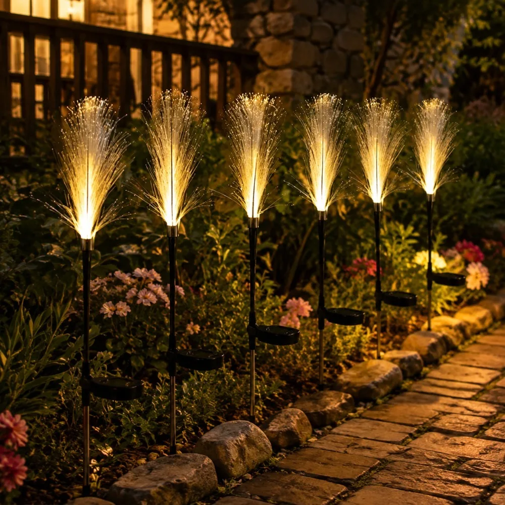 Solar Garden Reed Lamp LED Lawn Stake Light Outdoor Waterproof Pathway Lighting for Yard Garden Decoration