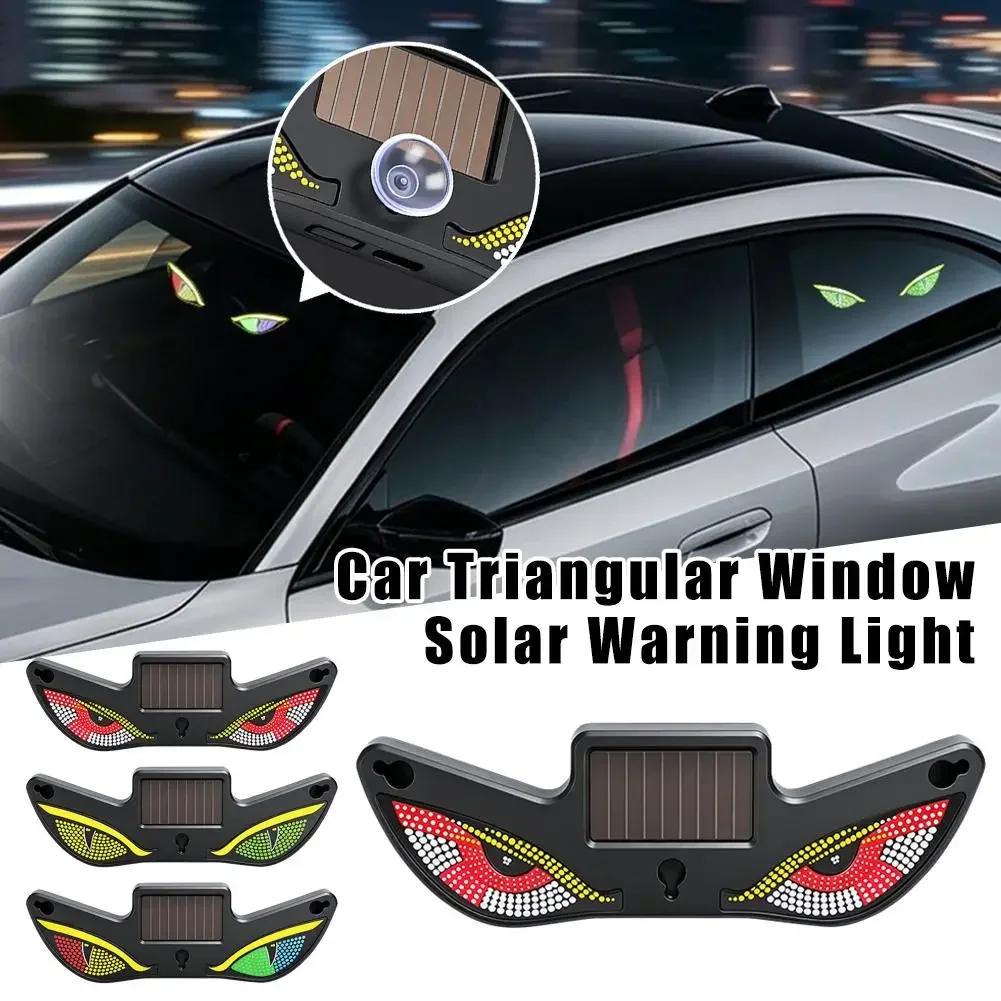 Cool DEMON EYE Ambient Light Solar Devil Demon Eye Sign Lights for Windshield Powered Breathing Neon Light Car Decoration