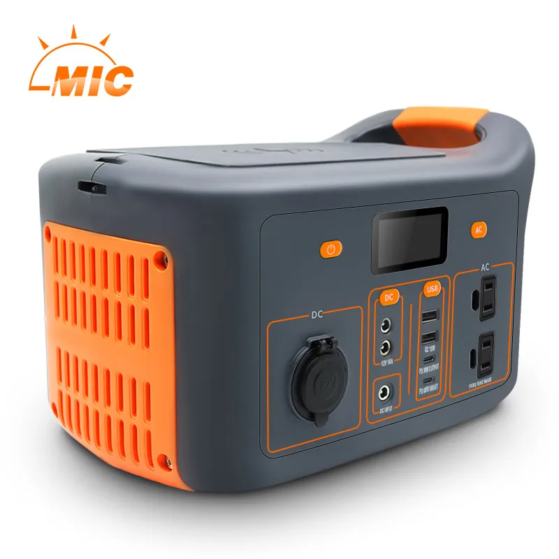 

MIC battery Portable Solar Power Station UPS Power with 220V Inverter for Camping Outdoor Emergency Backup Power Bank 300W