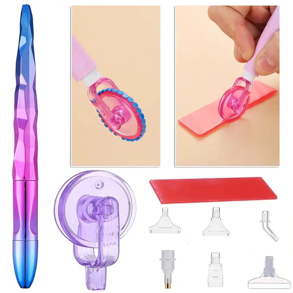 9pcs/set Diamond Art Painting Point Pen New Point Glue Roller Diamond Art Painting Tool Set Glue Point Wheel Combination Set view 6