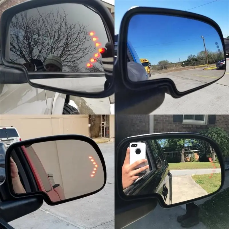 A33K-Auto Dim Signal Light Heated Side Mirror Glass Replacement For Chevy GMC Cadillac 03-07 Rearview Mirror Glass view 3
