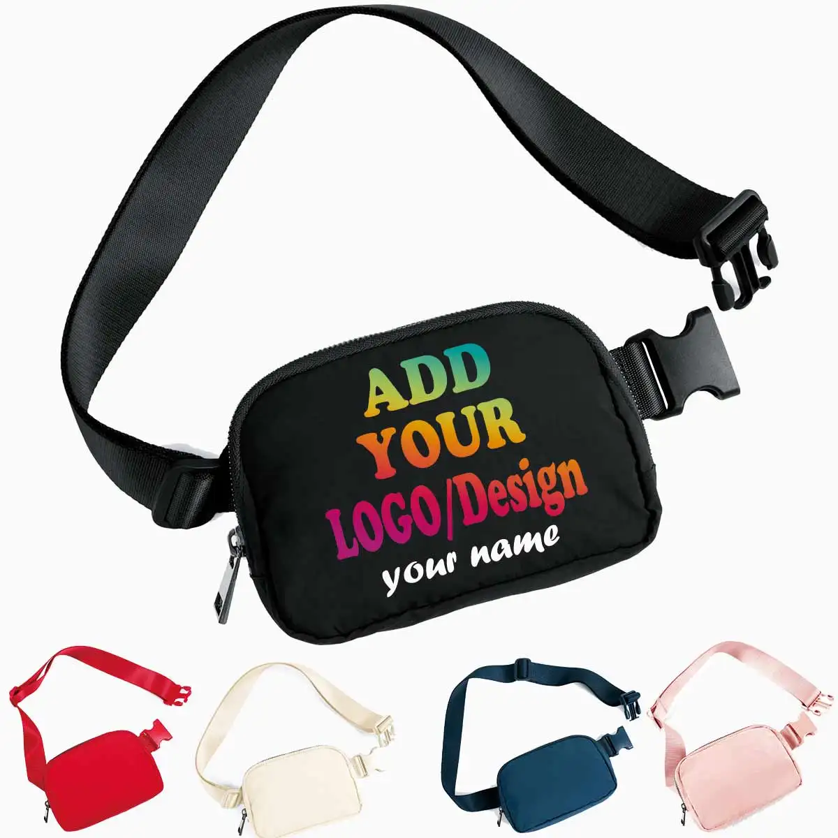 Custom Waist Pack Running Bag Mini Fanny Pack Gifts For Women Men Sports Crossbody Belt Bum Bag Print With Logo Name