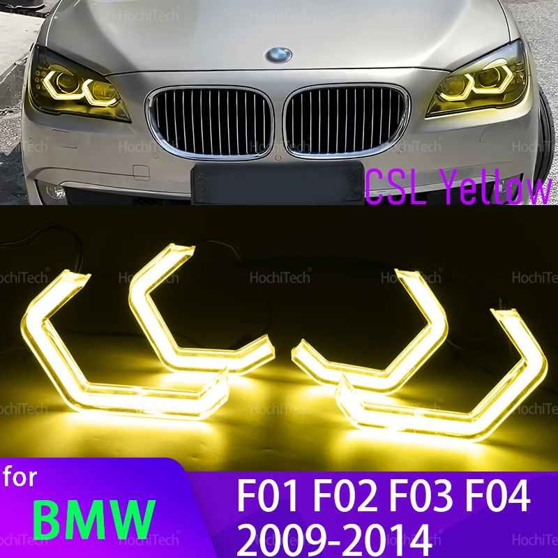 

Для BMW 7 серии F01 F02 F03 F04 2009-2014 M4 Стиль Лимонно-желтый Цвет DRL Светодиодный ангельские глазки Свет Белый Комплект дневных ходовых огней