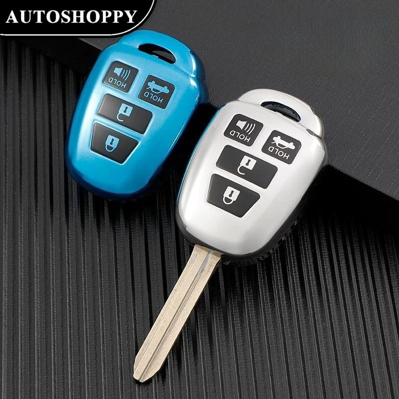 

Fashion TPU Car Remote Key Case Cover Shell for Toyota Camry Prius 2012 2013 2014 2015 2016 2017 Corolla RAV4 Accessories