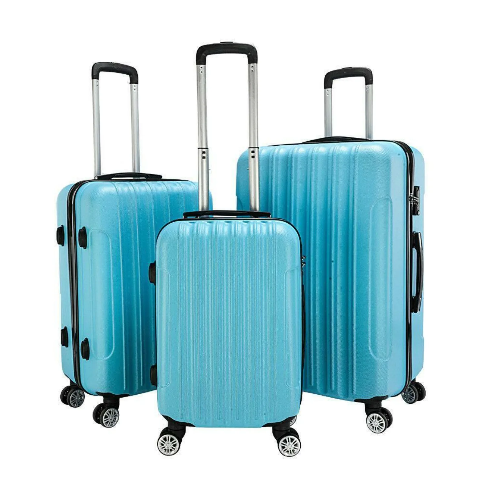 Hardside 3 Piece Nested Spinner Suitcase Luggage Set With TSA Lock United States