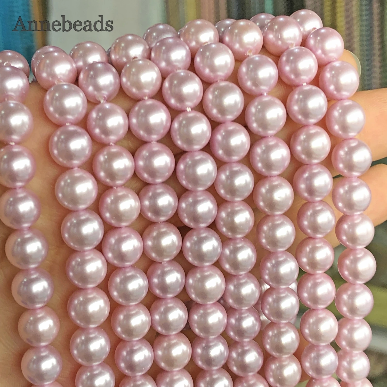 Natural Shell Bead Pink Imitation Pearl Beads Loose Spacer Beads For Jewelry Making Diy Woman Bracelet Necklace 6/8/10/12MM