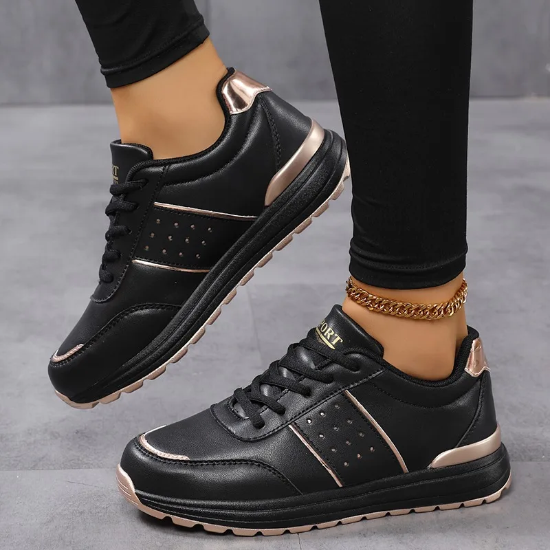 

Женские повседневные спортивные кроссовки - низкий крой на шнуровке, удобная тканевая подкладка, подходят для всех сезонов, женская спортивная обувь.