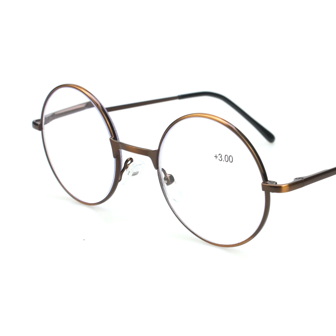 

2025 New Retro Round Reading Glasses Men Women Metal Frame +2.00 Presbyopic Glasses