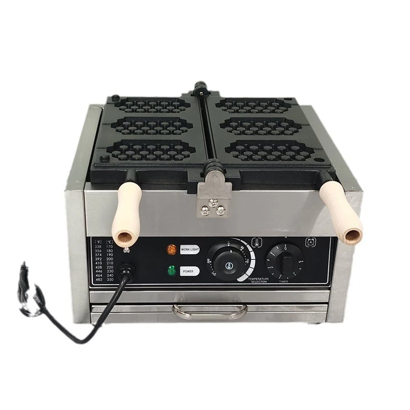 Commercial Waffle Maker 1.4KW Grid Waffle Machine Electric Waffl Maker Three-Slot Flip Waffle Maker 110V/220V