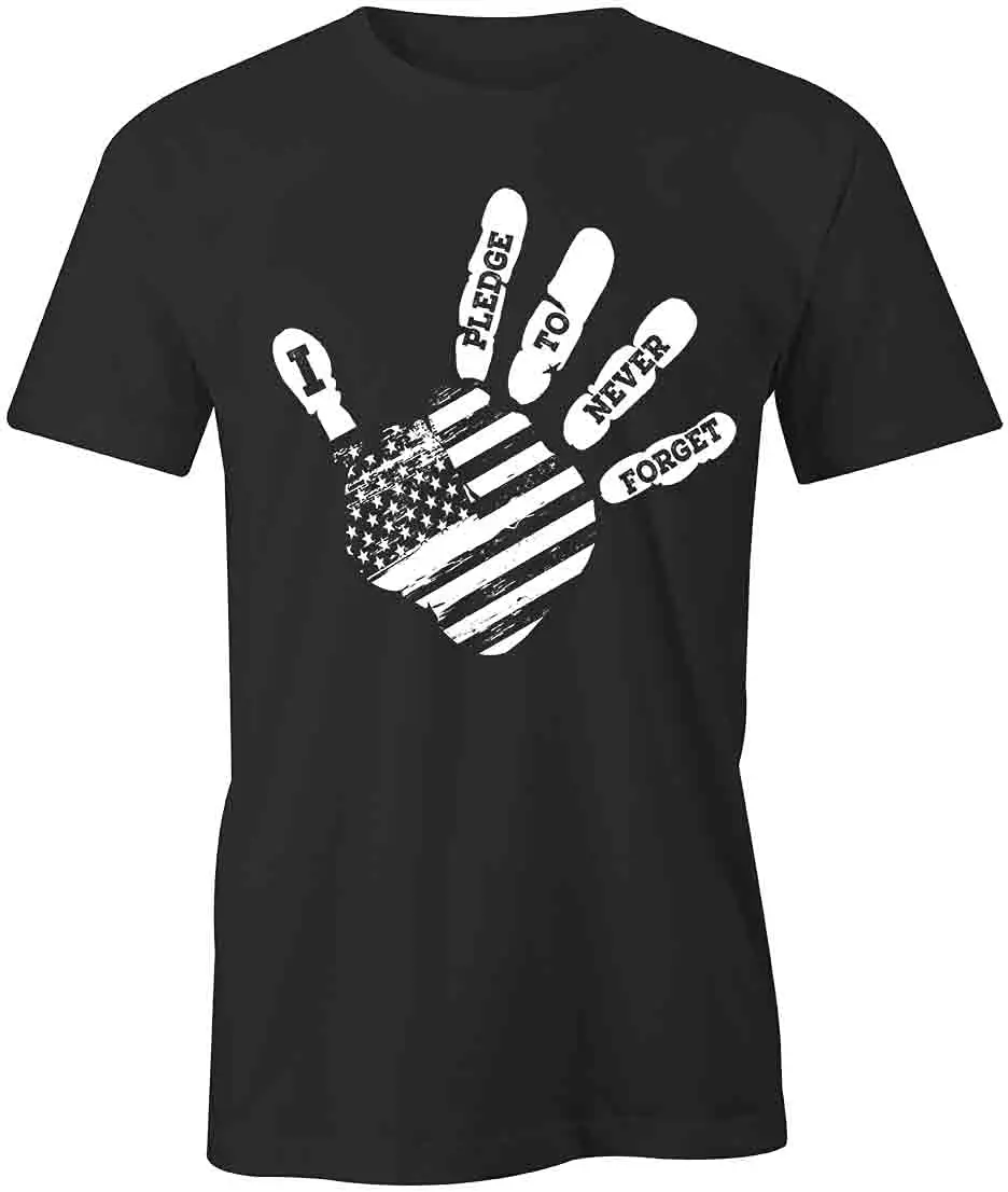 

I Pledge to Never Forget T-Shirt | Black, Printed Tees, Graphic Tshirts
