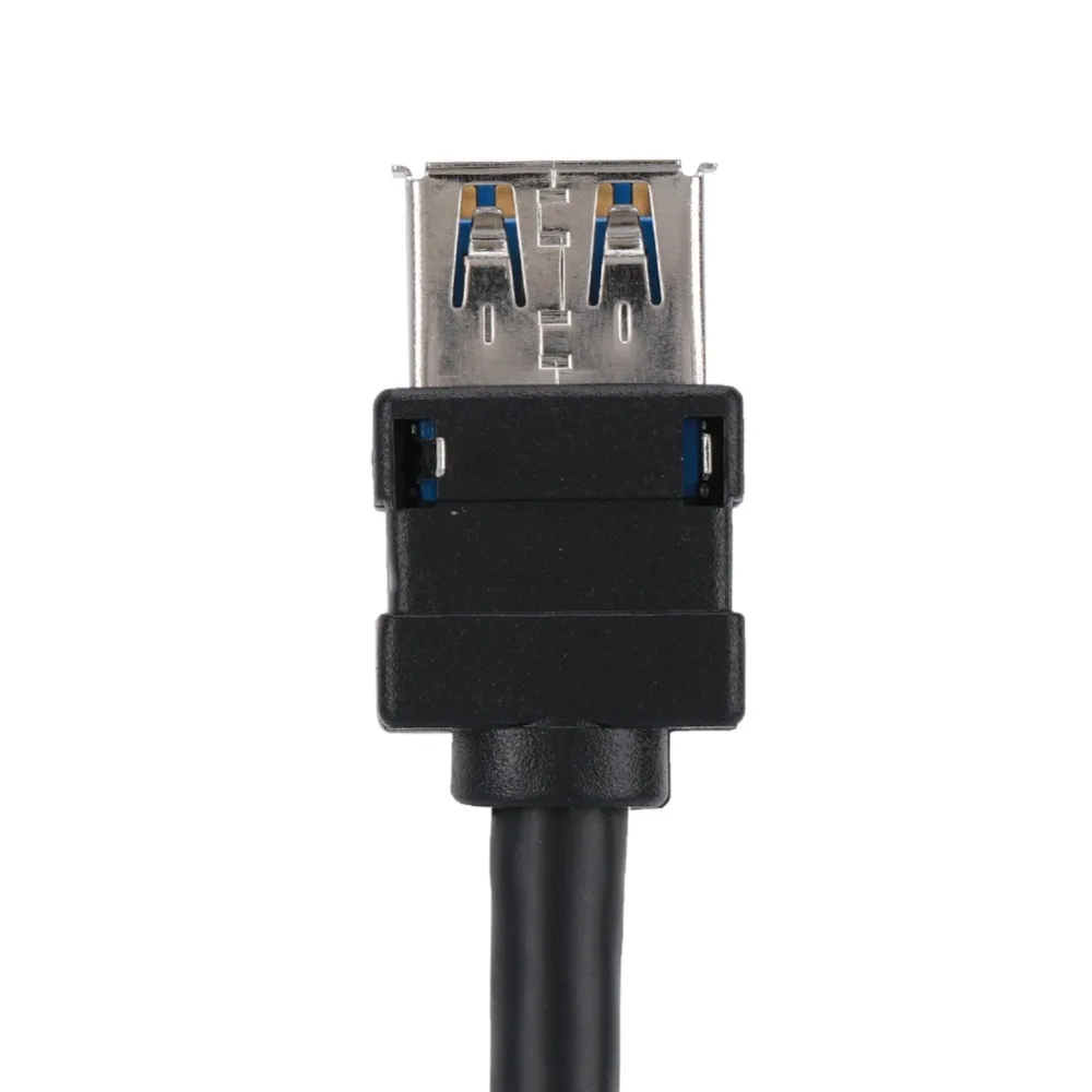 Durable 2 Ports USB 3.0 Front Panel Cable 19/20PIN 0.3 Meters USB 3.0 19/20Pin Cable Motherboard Panel Cable Desktop Front Panel