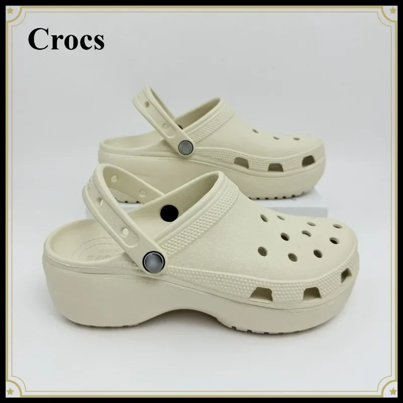 Crocs Cloud EVA Thick-Soled Open-Toe Shoes, Adjustable with Non-Slip Beach Flip-Flops, Height-Enhancing Casual Outdoor Sandals