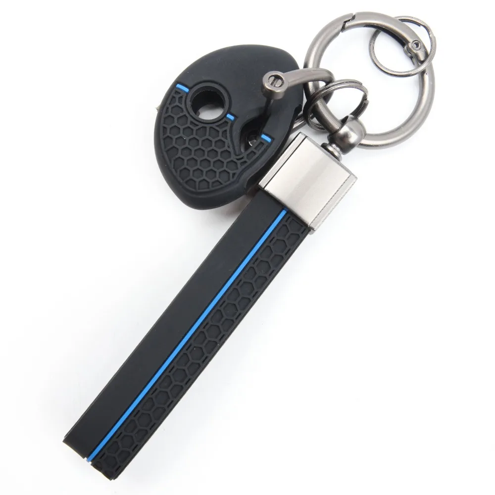 Silicone Car Key Fob Cover For BMW K1200R R1200RT K1300R S1000RR F650GS F800GS F800ST with buckle strap Precise Fit