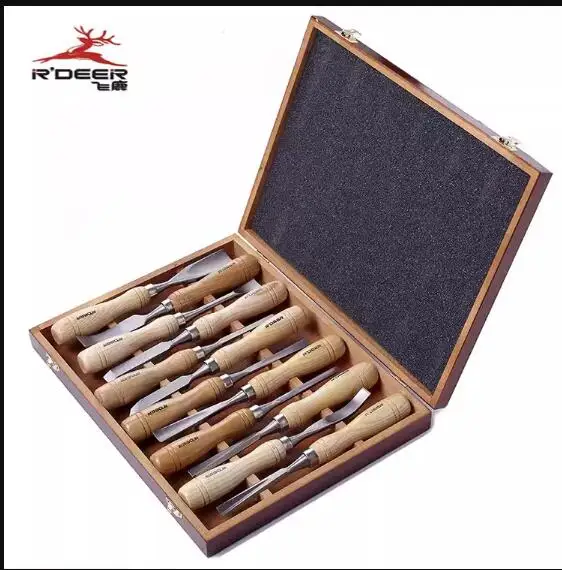 12pcs/set wooden carving knives chisel Woodworking tool set NO.RT-M112