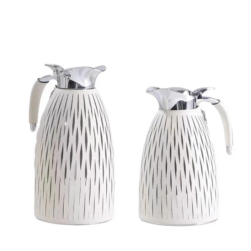 Mid-Century Modern Minimalist Creative Glass Leather Cold Water Pitcher Ornament for Dining Room Kitchen Decor Home Art Craft