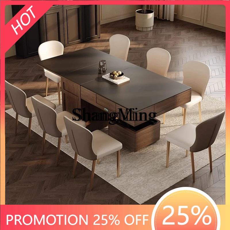 

CL folding dining table side table new Chinese high-end light luxury coffee table mahjong machine