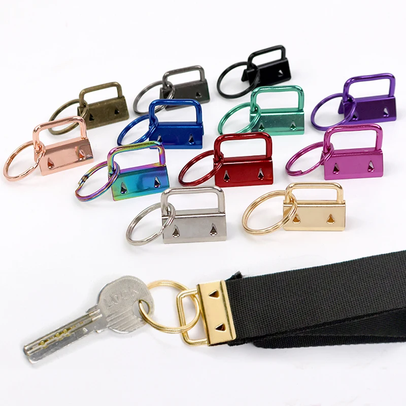 10Pcs 20/25/32mm Keychain Lanyard Repair Carabiner Clips Wristlets Webbing Strap Metal Tail Clip Buckle Openable O Ring Hook