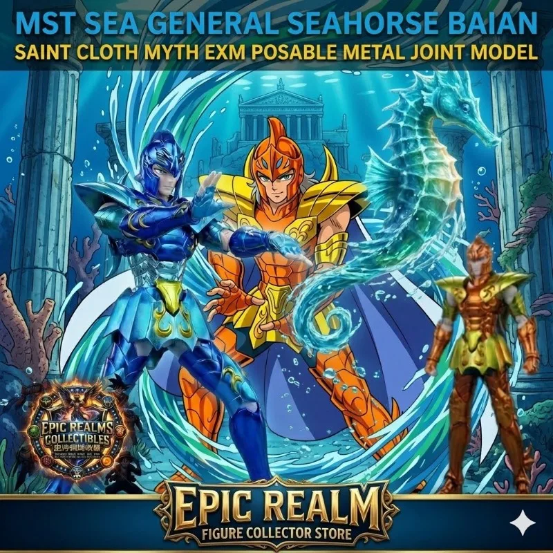 

9 Hours Shipping MST Saint Seiya MythCloth EXM Poseidon Seahorse/Sea Horse Baian/Baiane/Byan Knights of the Zodiac Action Figure