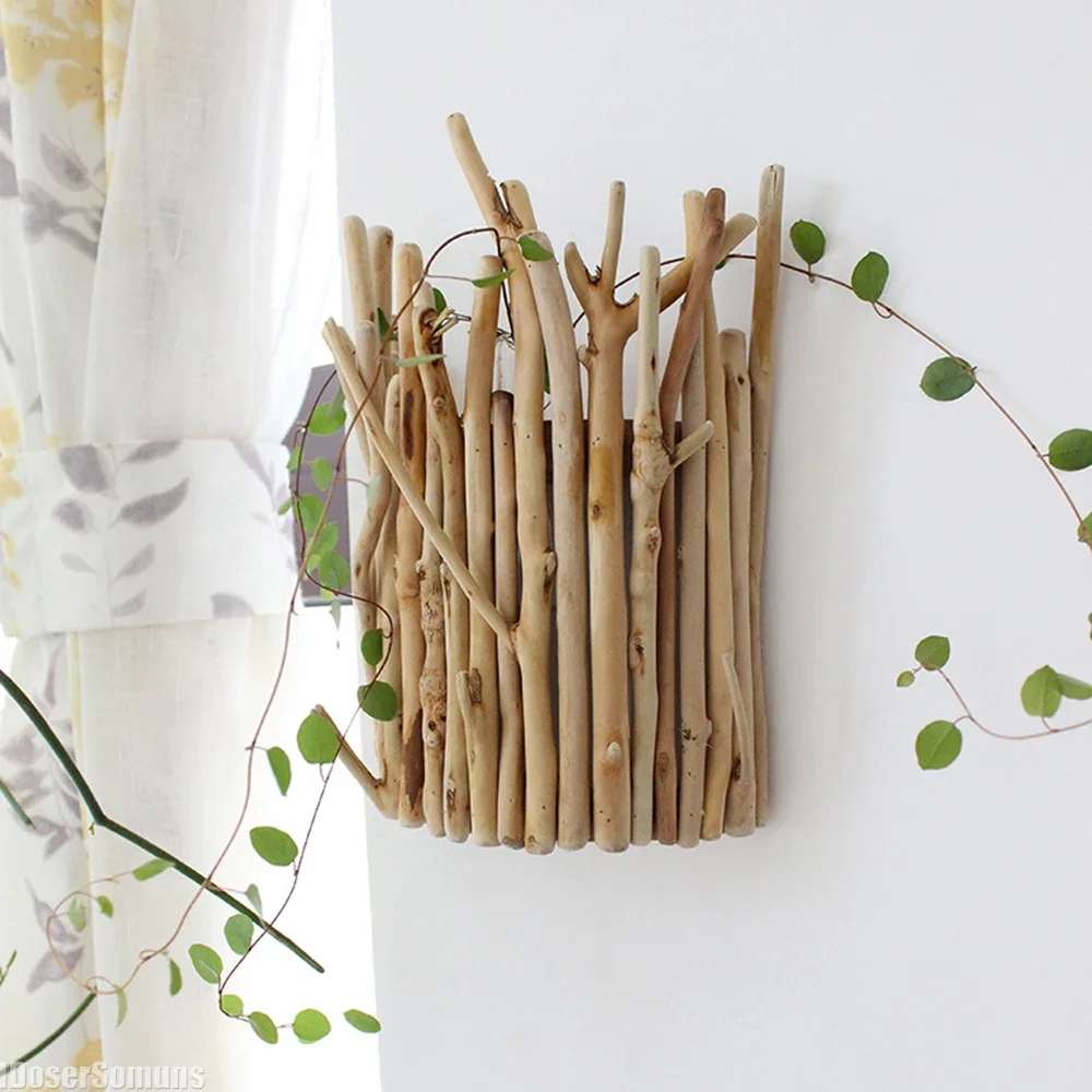 DIY Handmade Branches Sticks Wood Chips Ornaments Kindergarten Home Furnishings Creative Pastoral Forests Driftwood Home Decor