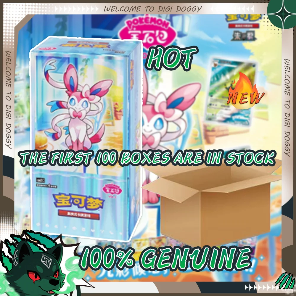 

Оригинальный набор 100% драгоценных камней, Vol 2, карты Scarlet and Violet Trading PTCG Eeveelution Booster Pack, 2 коробки, коллекция игрушек, подарки