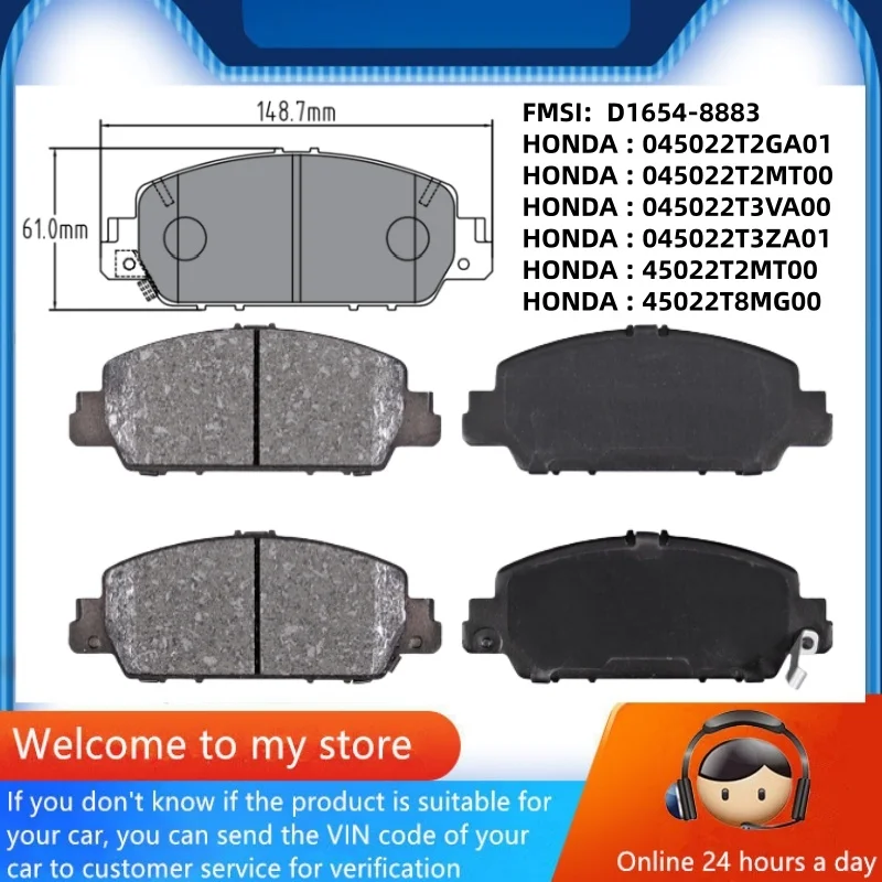 For Honda Odyssey Generation 5 (RC) Odyssey Generation 5 e:HEV (RC4) Front Brake Pads/Auto Parts -04015
