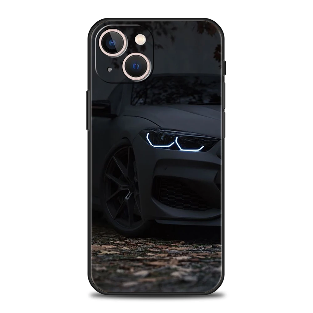 Legal esportes preto caso de telefone do carro capa para iphone 16 15 14 13 12 pro max xr xs 11 7 8 plus silicone à prova de choque macio funda escudo