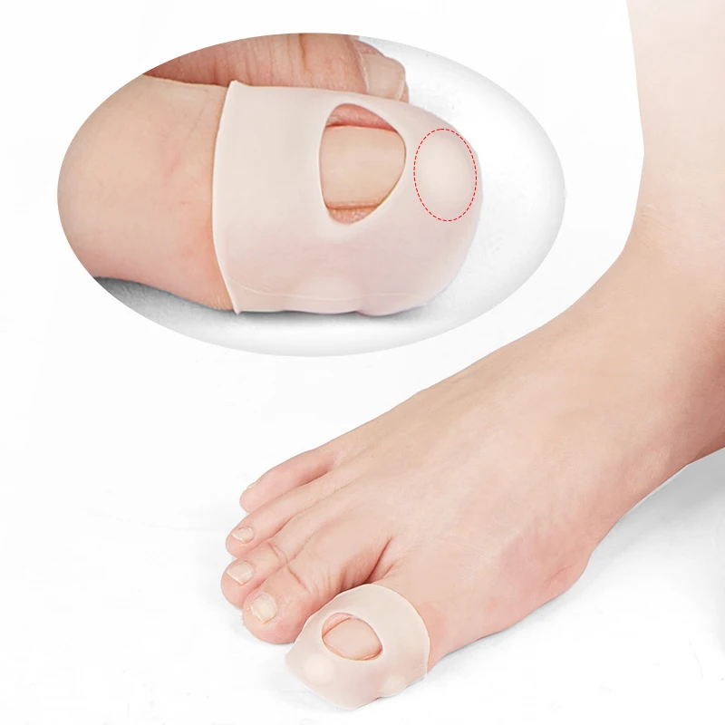 1Pair Bunion Toe Separator Foot Care Tool Silicone Gel Fabric Hallux Valgus Correction Foot Care