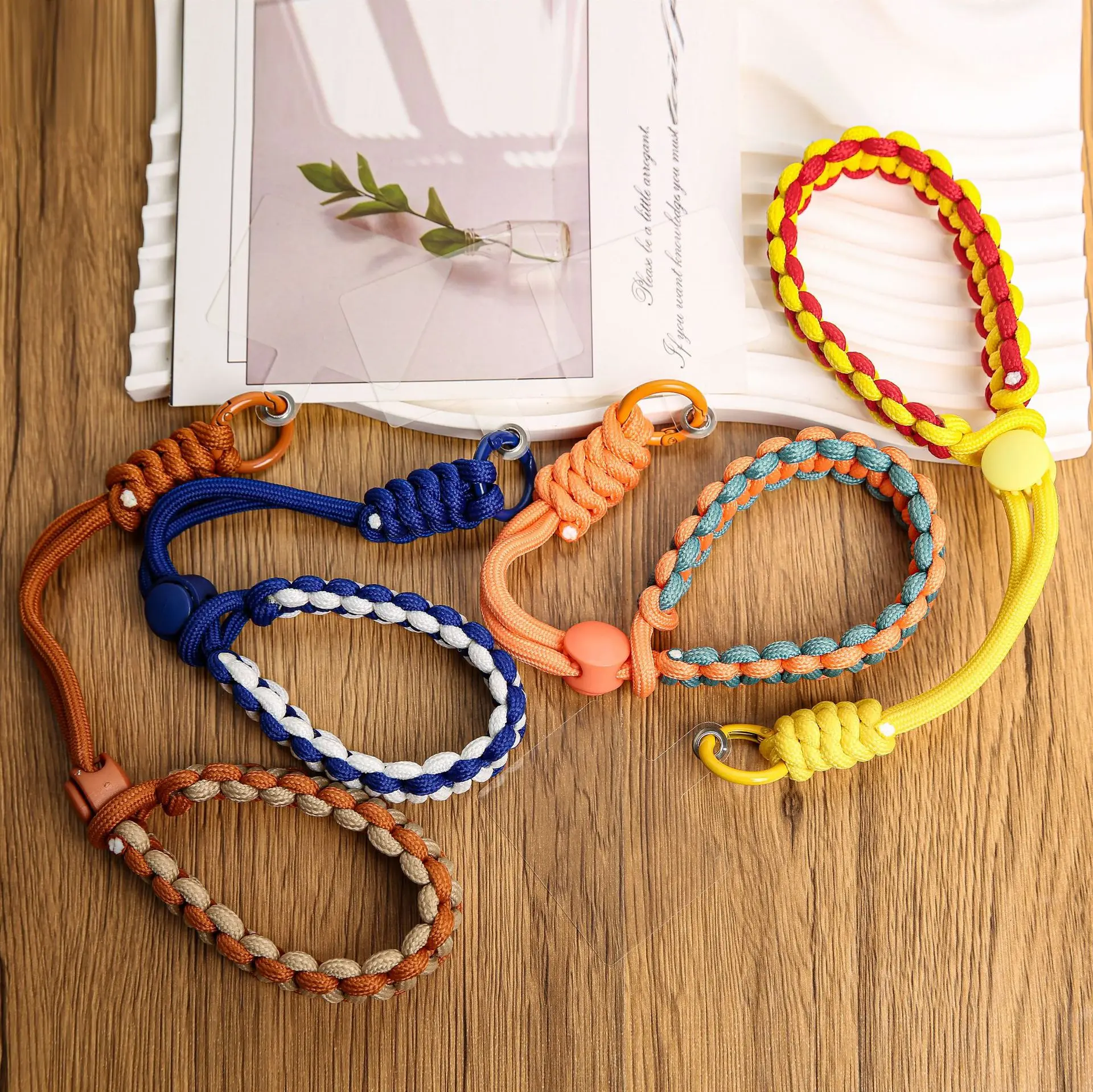 Phone Lanyard Woven Wrist Strap Adjustable Anti Lost for Outdoor Sports Keys Bag Backpack Fashion Portable Sturdy Nylon