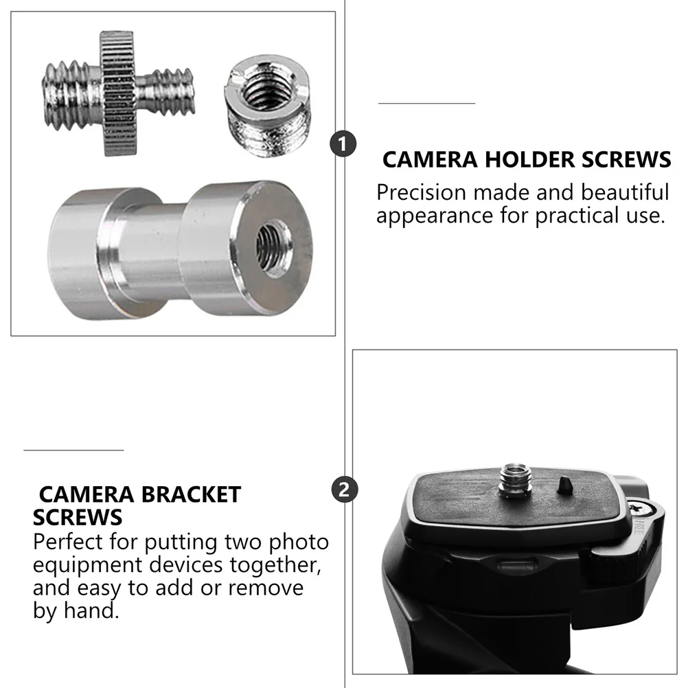 

9pcs Phone Camera Stand Nut 1/4 Screws Set Quick Release Bracket Accessory Threaded Screw Mount Adapter Metal Durable Precision