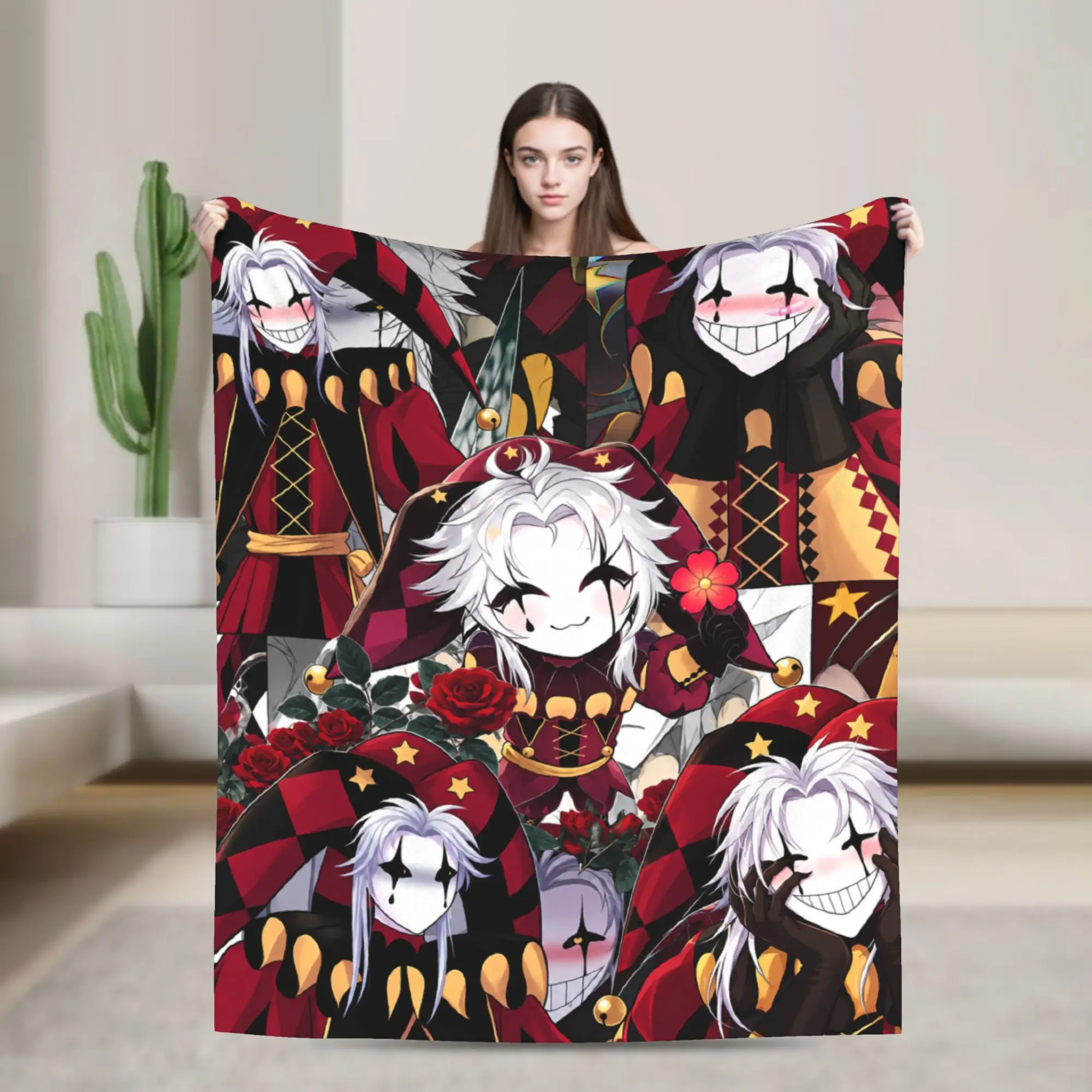 Freak Circus Crowd Scene Blanket  Soft Pattern Plush Throw Blanket For Child Couch Chair Flannel Bedspread Bed Cover