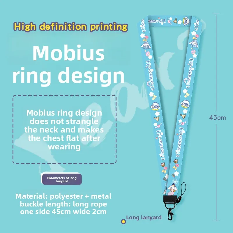 حافظة بطاقات مموجة على شكل كلب قرفة لطيفة - حبل طويل للأطفال والطلاب ورياض الأطفال