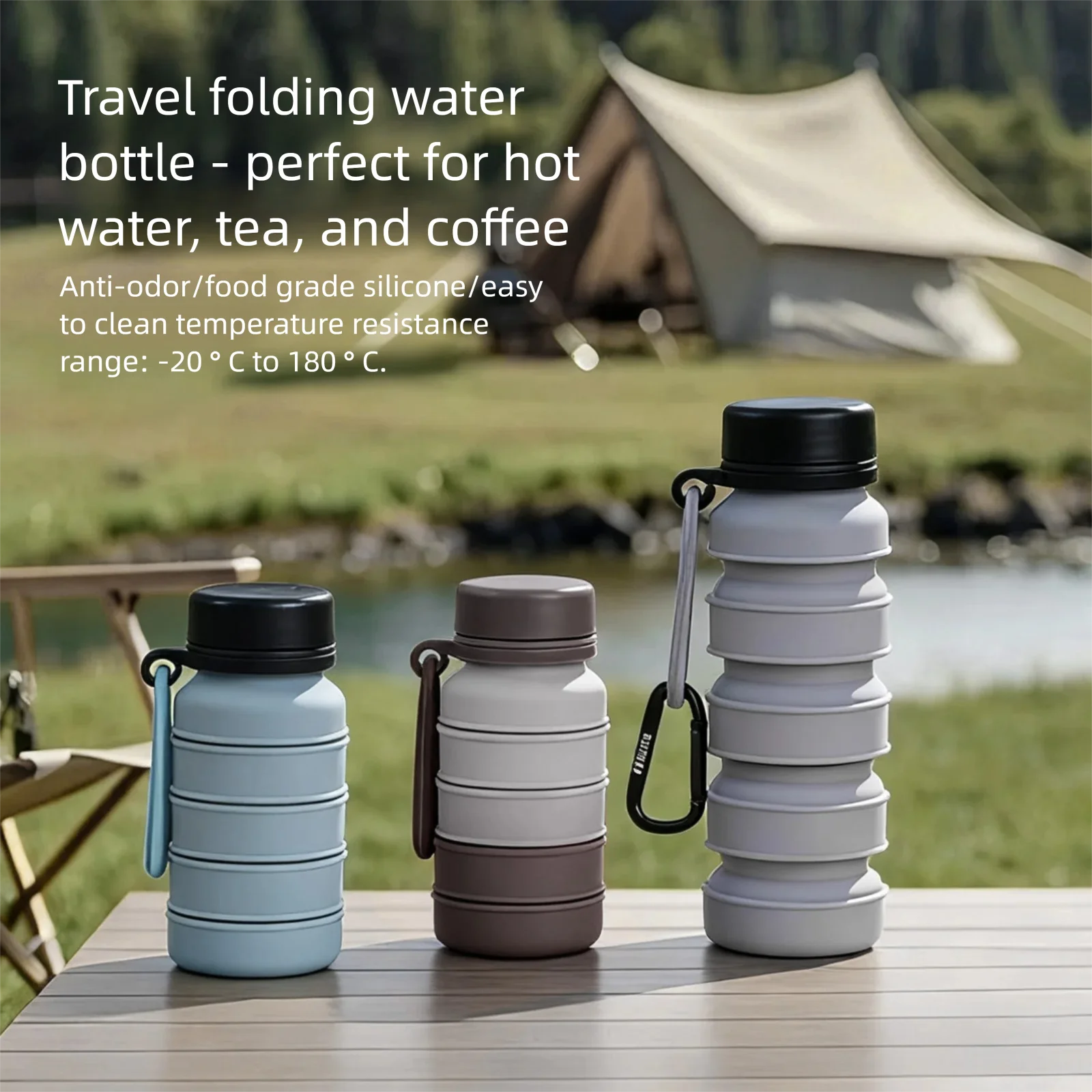 Gelas Silikon Lipat Tahan Bant - Collapsible Water Bottle ulasan dan harga