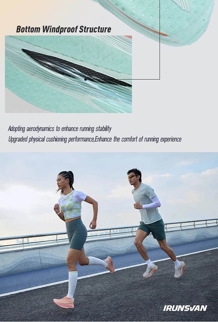 IRUNSVAN Sportschuhe mit Nylon-Carbonplatte, hervorragender Atmungsaktivität, Dämpfung und Rückfederung, Marathon-Trainingsschuhe, Unisex, 121 – Detail 15