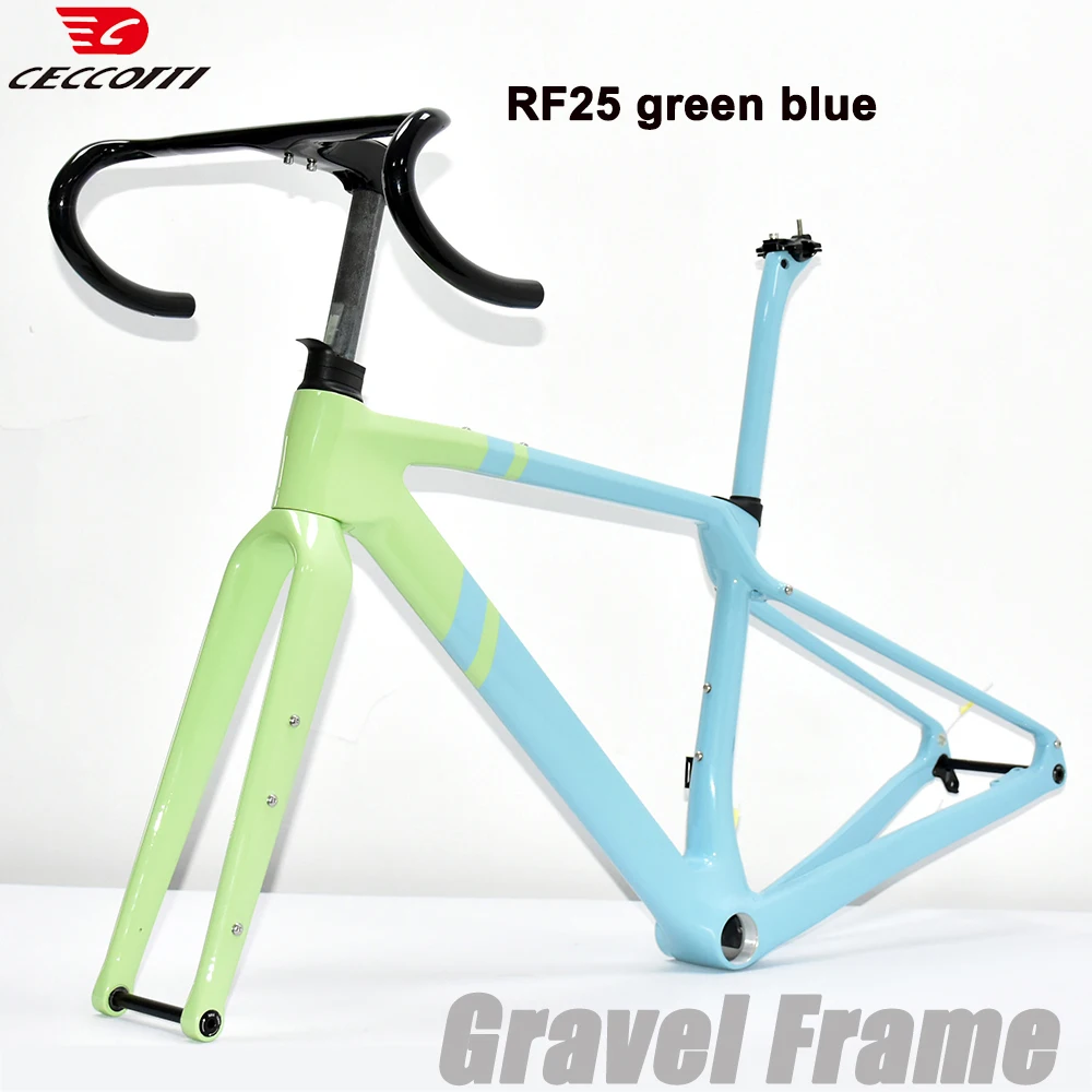 CECCOTTI Customized Color For Gravel Frame T1000 Full Carbon Internal Wiring Bicycle Frameset