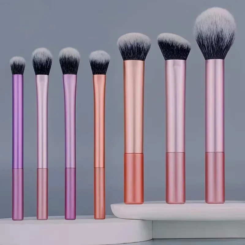 7/8 stuks make-upborstelset Zacht synthetisch haar Make-upborstels Foundation Blush Oogschaduw Cosmetische make-uptools