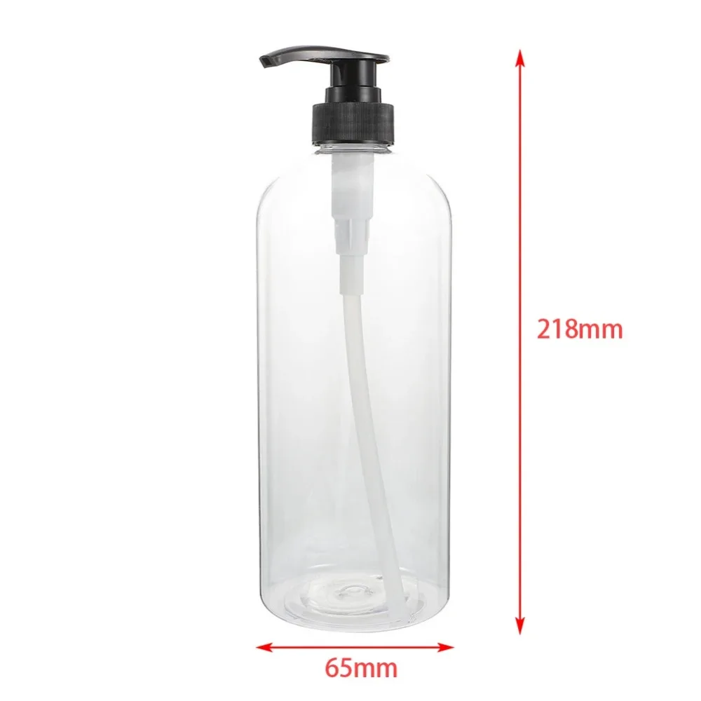 3pcs 500ml  Bathroom Home Bottles Soap Dispenser Shower Storage Transparent Container Cream Gel Holder Lotion Pump Empty Bottles