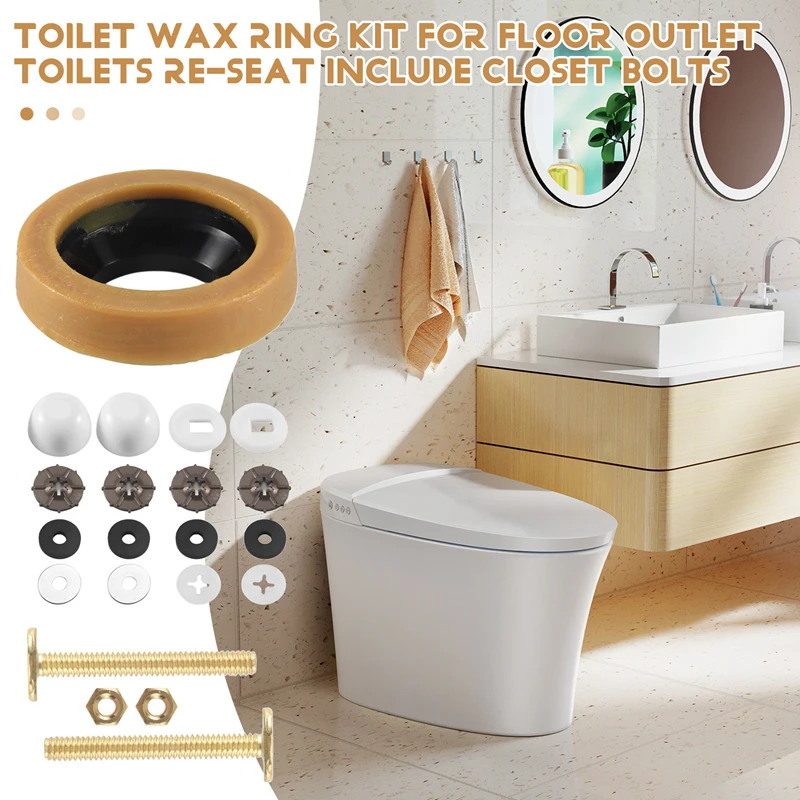 Imagem -02 - Toilet Wax Ring Kit para Floor Outlet wc Novidades Install ou Re-seat