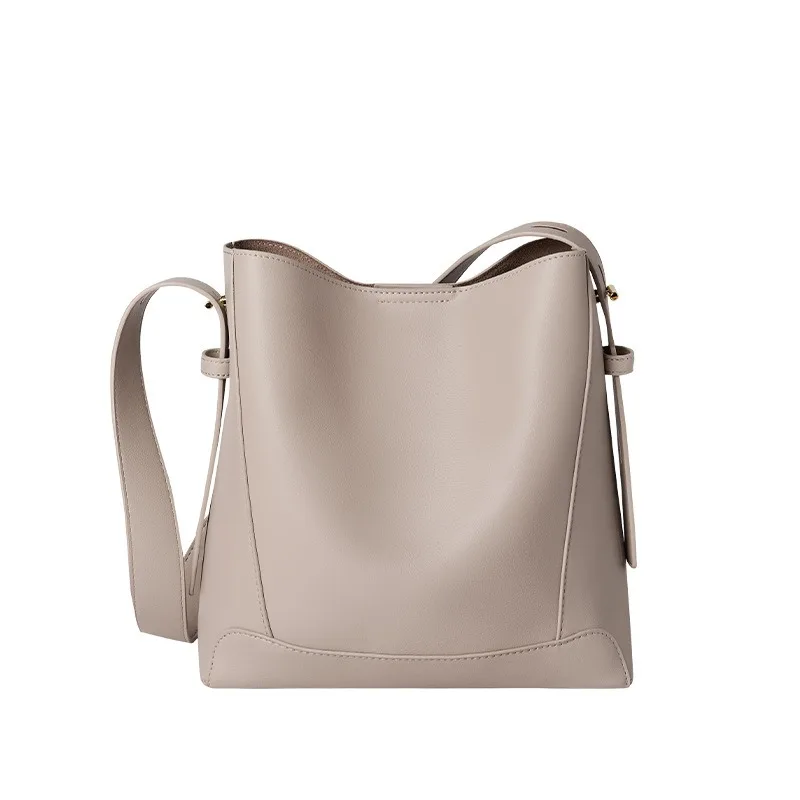 Timeless Minimalist Everyday Shoulder Bag for Women Full Grain Leather Large Capacity Top Handle Luxury Handbag Fashion Trend