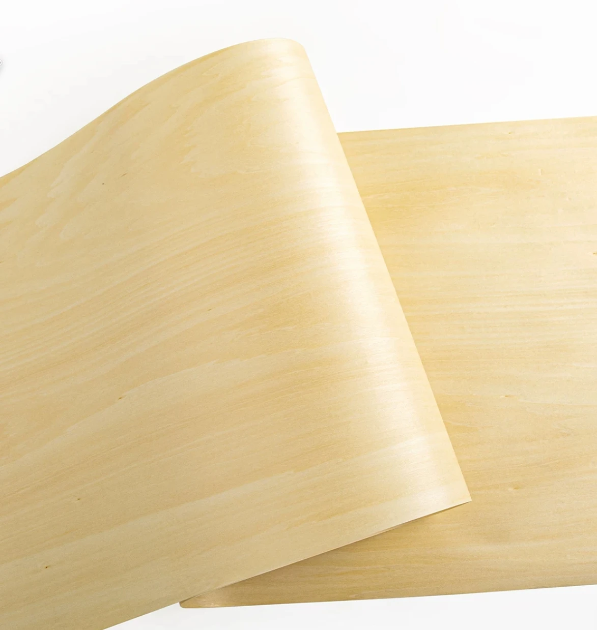 Length:2.5m Width:580mm Thick:0.3mm Rotary Cut Figured Basswood Wood Veneer Woodworking Door Floor Auto Interior Home Renovation
