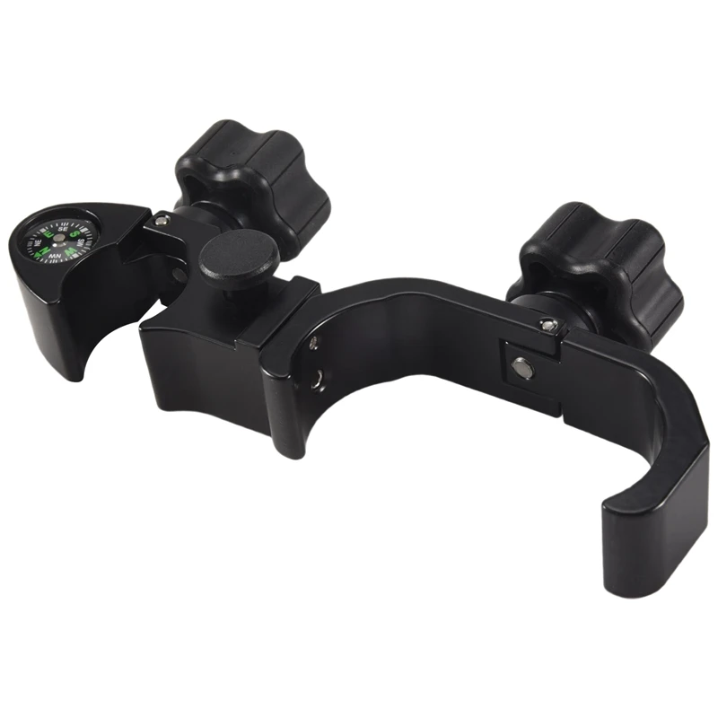 B62B Quick Release GPS Pole Clamp with Compass & Data Collector Cradle, GNSS Pole Mount for Surveying Total Station TSC3