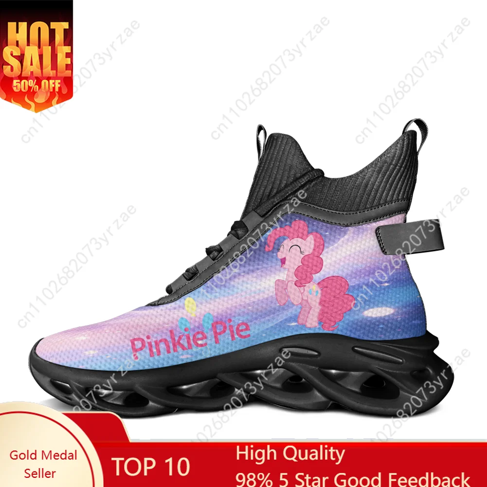 

Pinkie Pie High Top Flats Sneakers Man Woman Sneaker My Little Pony Friendship Is Magic Fashion Cosplay Shoes Custom Shoe
