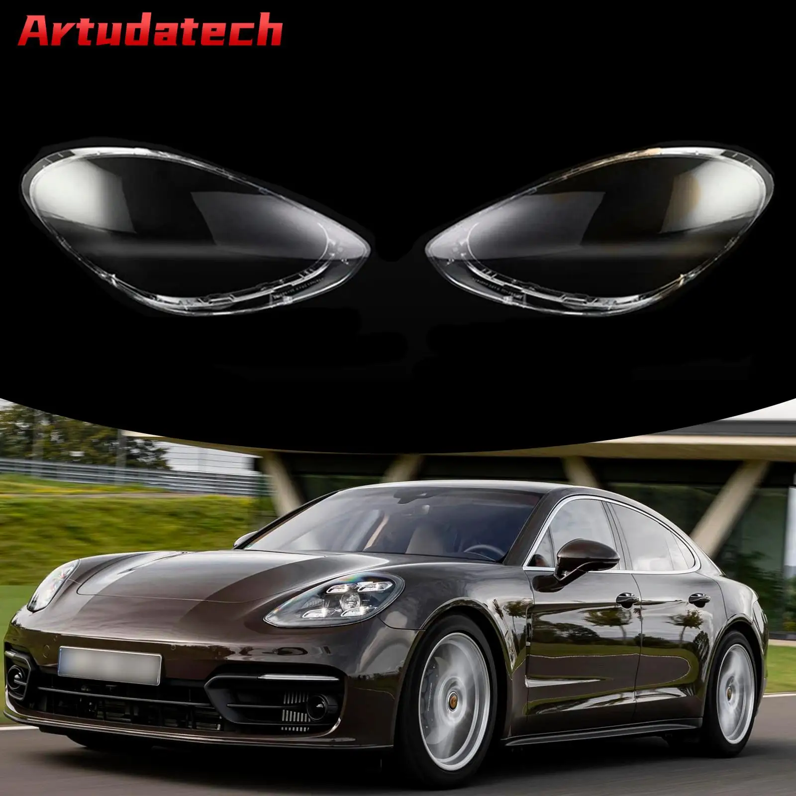 

Artudatech 2Pcs Front Headlight Lens Cover Shell Clear For Porsche Panamera 2017-2020 Car Accessories