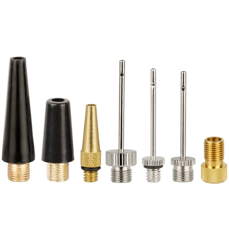 A Set of Bicycle Beautiful Mouth French Mouth Threaded Air Nozzle Inflatable Valve Conversion Head Ball Inflatable Needle view 5